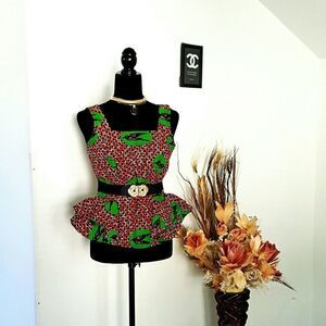 Woman King African print top